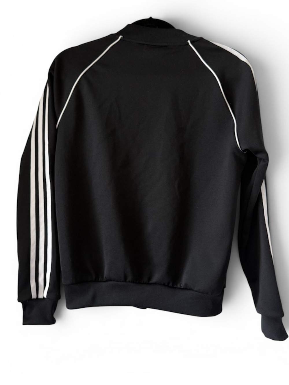 adidas Black Track Jacket with White Stripes - Picture 2 of 5